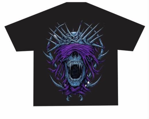 Outlaw Drip Skull Crown Tee – Black