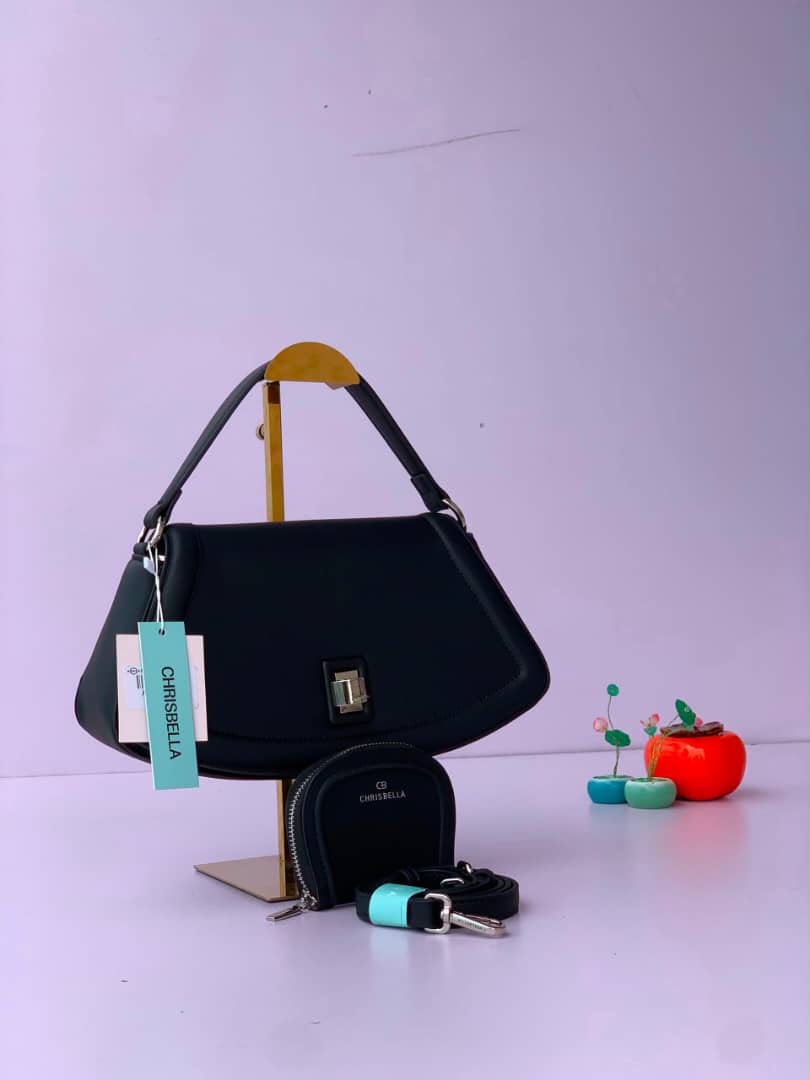 Luxe Chic 2-in-1 Chrisbella Handbag - Black