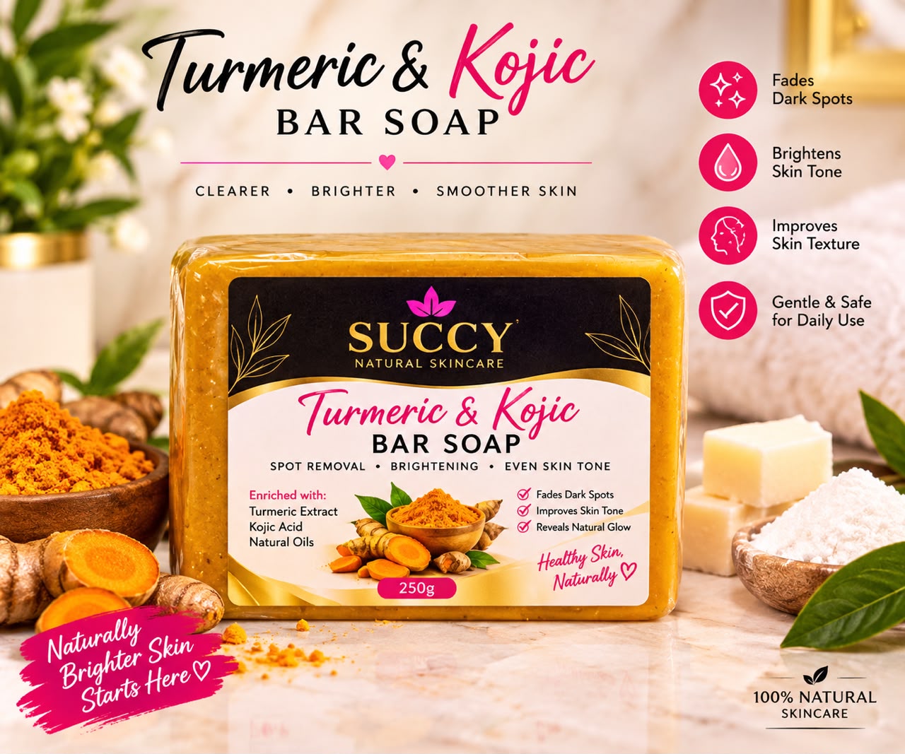 Succy Turmeric & Kojic Bar Soap