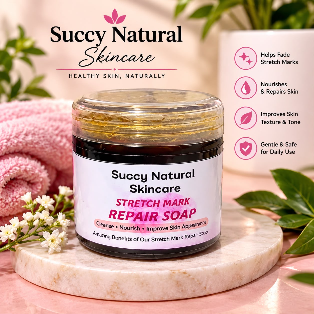 Succy Stretch Mark Repair Soap