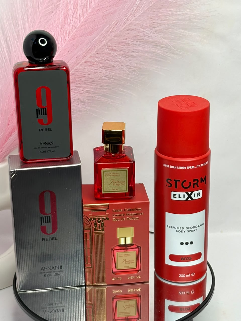 Red Rebel Trio (9pm Rebel + Lattafa Oud Sublime + Storm Elixir)